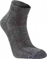 enkelsokken merinowol/polyamide grijs maat 35-38