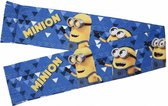 sjaal Minions junior 121 x 14,5 cm polyester blauw