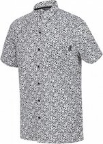 blouse Mindano V heren polyester wit/zwart maat L