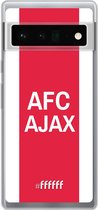 6F hoesje - geschikt voor Google Pixel 6 Pro -  Transparant TPU Case - AFC Ajax - met opdruk #ffffff