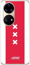 6F hoesje - geschikt voor Huawei P50 Pro -  Transparant TPU Case - AFC Ajax Amsterdam1 #ffffff