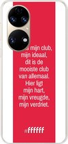 6F hoesje - geschikt voor Huawei P50 -  Transparant TPU Case - AFC Ajax Dit Is Mijn Club #ffffff