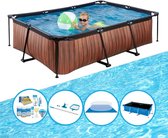 EXIT Zwembad Timber Style - Frame Pool 220x150x60 cm - Zwembad Deal