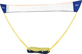 HOMCOM Badmintonnet met standaard Badmintonnet met 4 badmintonrackets, draagbaar A95-006