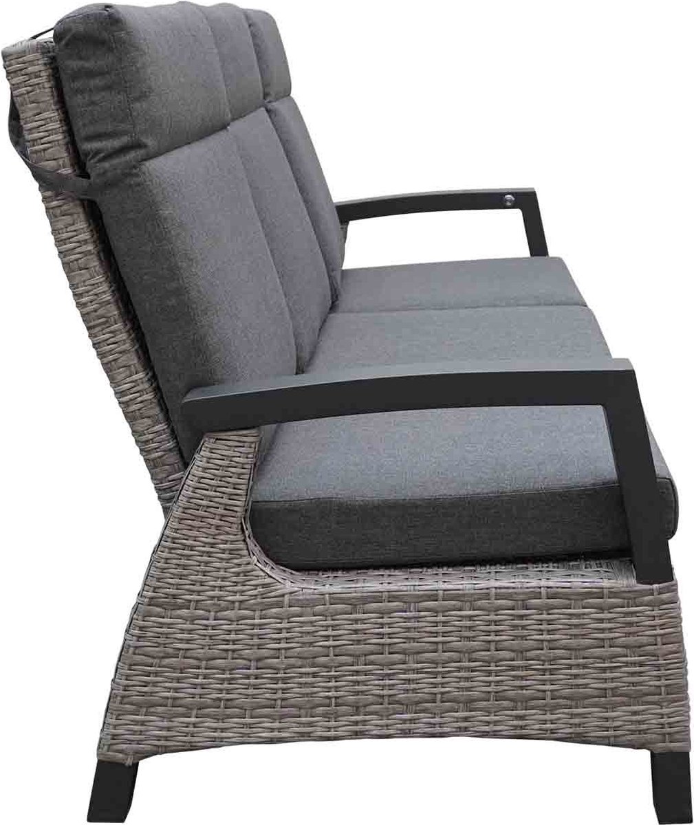 Lesli Living Prato Brick canapé lounge de jardin - réglable - aluminium