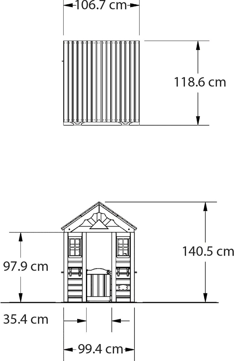 Backyard Discovery Timberlake Speelhuis in Bruin - Houten Speelhuisje met Speelkeuken, Telefoon en meer accessoires - Speelhuis voor de tuin / buiten — afbeelding 7