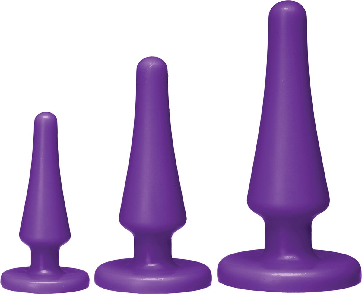 Goedkoopste Doc Johnson - Launch! Anal Trainer Set - Anal Toys Buttplugs Paars