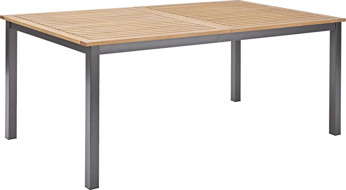 NATERIAL - uitschuifbare tuintafel ORIS - uitschuifbare tafel voor 6 tot 8 personen - 180-240x100 cm - aluminium - hout eucalyptus