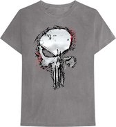 Marvel The Punisher - Metallic Skull Heren T-shirt - S - Grijs