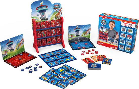 Thumbnail van een extra afbeelding van het spel PAW Patrol - Bordspel - Kinderspelletjespakket - Met o.a  dammen, memory en bingo