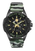 Philipp Plein The $Kull PWAAA0821 Horloge - Siliconen - Groen - Ø 44 mm