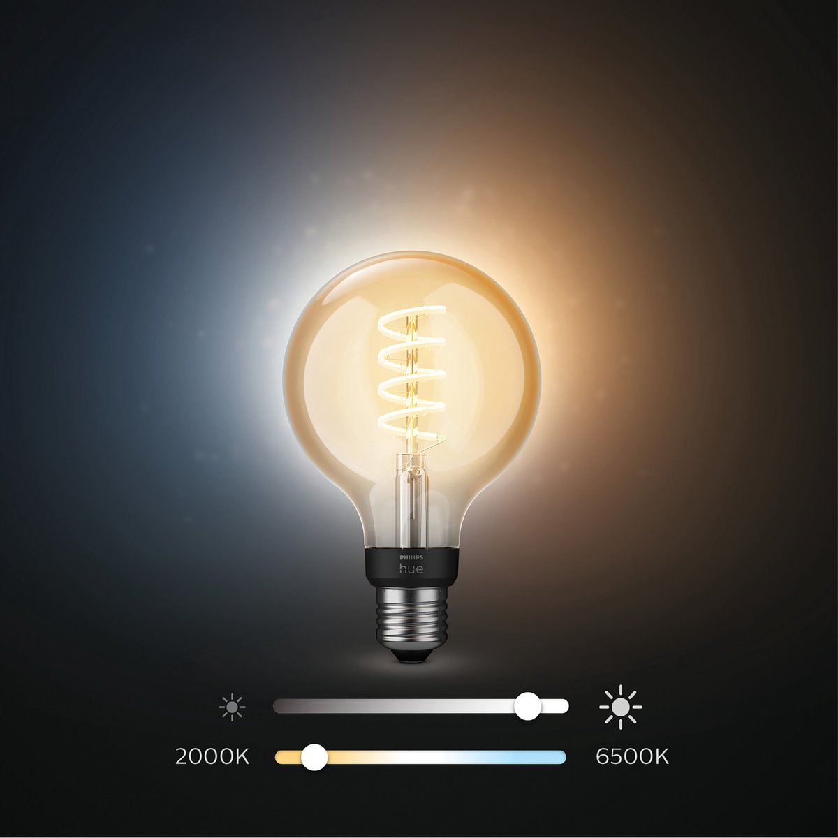 Philips Hue Filament Lichtbron E27 Globelamp G93 - warm tot koelwit licht -  klein -... | bol.com
