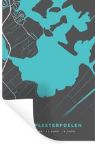 Muurstickers - Sticker Folie - Plattegrond - Stadskaart - Kaart - Nederland - Meer - 40x60 cm - Plakfolie - Muurstickers Kinderkamer - Zelfklevend Behang - Zelfklevend behangpapier - Stickerfolie