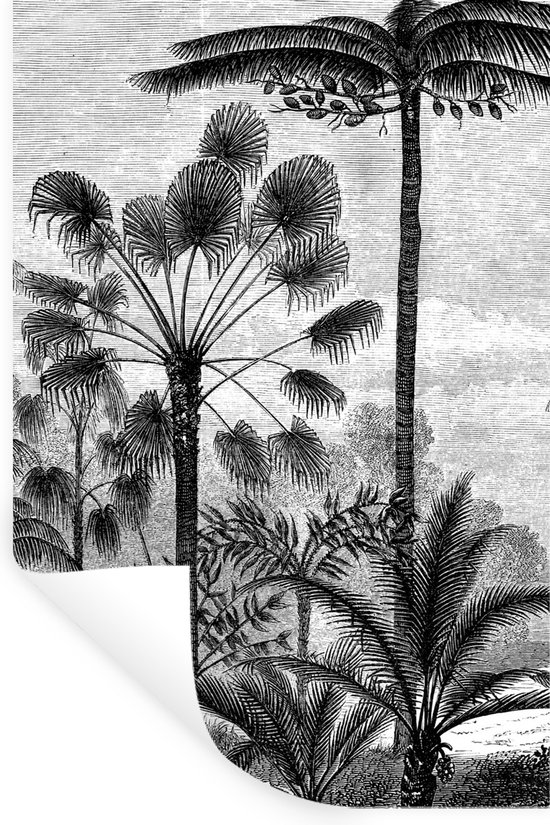 Muurstickers - Sticker Folie - Design - Bomen - Natuur - Planten - Botanisch - 20x30 cm - Plakfolie - Muurstickers Kinderkamer - Zelfklevend Behang - Zelfklevend behangpapier - Stickerfolie