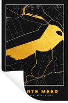 Stickers muraux - Carte - Plan d'étage - Plan de la ville - Or - Black Lake - 20x30 cm - Feuille adhésive