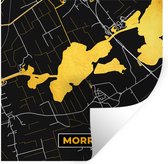 Muurstickers - Sticker Folie - Kaart - Plattegrond - Stadskaart - Nederland - Morra - 50x50 cm - Plakfolie - Muurstickers Kinderkamer - Zelfklevend Behang - Zelfklevend behangpapier - Stickerfolie