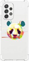 Silicone Hoesje Geschikt voor Geschikt voor Samsung Galaxy A53 5G Telefoon Hoesje met doorzichtige rand Panda Color