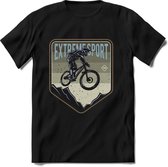 Extreme Sport | TSK Studio Mountainbike kleding Sport T-Shirt | Grijs | Heren / Dames | Perfect MTB Verjaardag Cadeau Shirt Maat XL