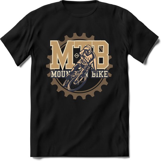 Mountainbike Gear | TSK Studio Mountainbike kleding Sport T-Shirt | Bruin | Heren / Dames | Perfect MTB Verjaardag Cadeau Shirt Maat 3XL