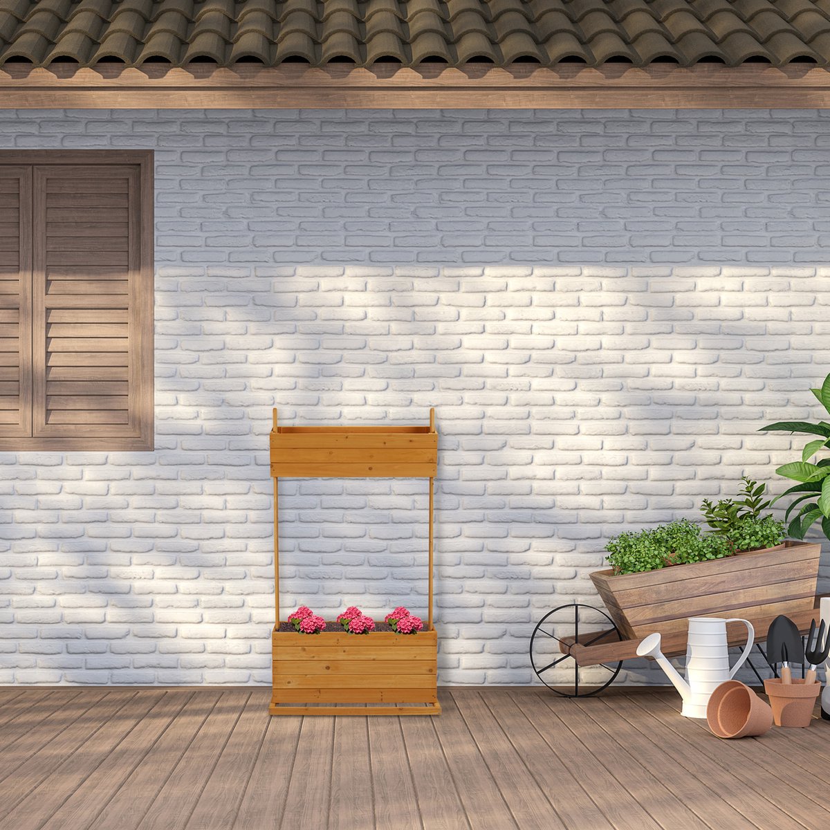 Relaxdays moestuinbak, verzinkt metaal, voor bloemen, planten & groente, HBD: 30x120x90 cm, plantenbak rechthoek, zwart