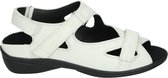Durea 7258 H - Volwassenen Platte sandalen - Kleur: Wit/beige - Maat: 38