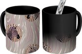 Magische Mok - Foto op Warmte Mokken - Koffiemok - Patronen - Zebra - Dieren - Magic Mok - Beker - 350 ML - Theemok