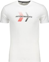 Antony Morato T-shirt Racing Sport Mmks02100 Fa120001 White 1000 Mannen Maat - M