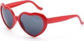Hartjes bril – Festival bril –  Feest bril –  Hartvormige Effectbril – Rood