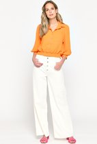 LOLALIZA Korte blouse - Oranje - Maat 44