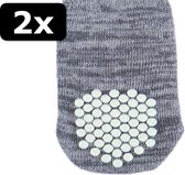 2x - ANTISLIPSOK GRIJS M-L 2ST
