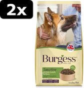 2x BURGESS DOG SENS LAM/RIJST 12,5KG