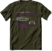 Stug 3 Tank Destroyer leger T-Shirt | Unisex Army Tank Kleding | Dames / Heren Tanks ww2 shirt | Blueprint | Grappig bouwpakket Cadeau - Leger Groen - M