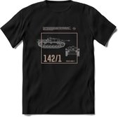 Stug 3 Tank Destroyer leger T-Shirt | Unisex Army Tank Kleding | Dames / Heren Tanks ww2 shirt | Blueprint | Grappig bouwpakket Cadeau - Zwart - XL