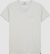 T-Shirt Stewart V-Neck s/s Slub Jersey Lt. Grey Melange