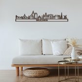 Skyline Wijchen Notenhout 130 Cm Wanddecoratie Voor Aan De Muur Met Tekst City Shapes