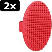 2x MASSAGE BORSTEL RUBBER 13X8CM