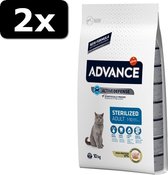 2x ADVANCE CAT STERILIZED TURKEY 10KG