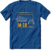 M18 Hellcat leger T-Shirt | Unisex Army Tank Kleding | Dames / Heren Tanks ww2 shirt | Blueprint | Grappig bouwpakket Cadeau - Donker Blauw - M