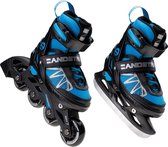 Bol.com Zandstra 2-in-1 Schaats/Skate/Skeelers Combo Junior Inlineskates Unisex - Maat 29-32 aanbieding