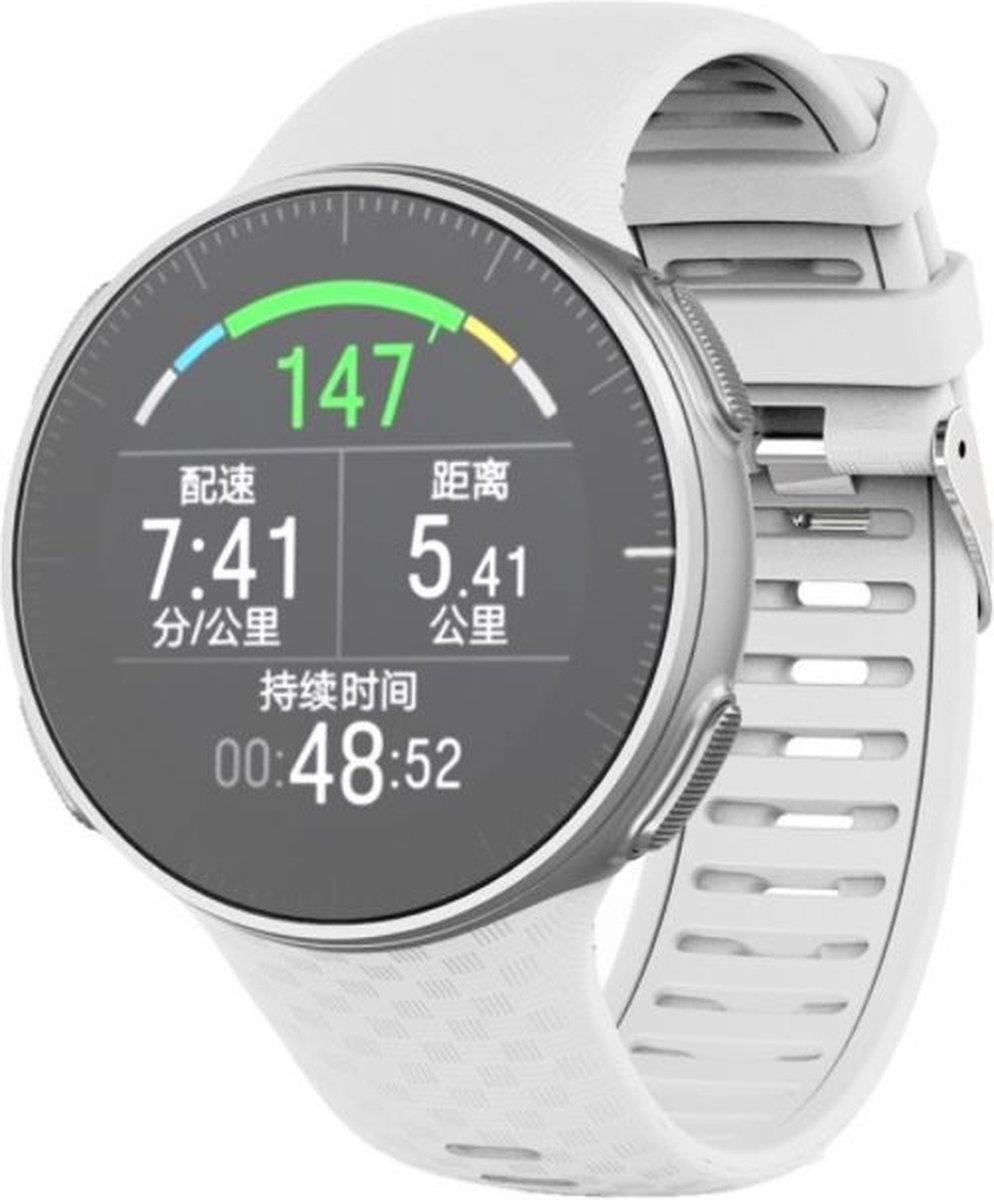 Siliconen Smartwatch bandje Geschikt voor Polar Vantage V siliconen bandje wit . bol