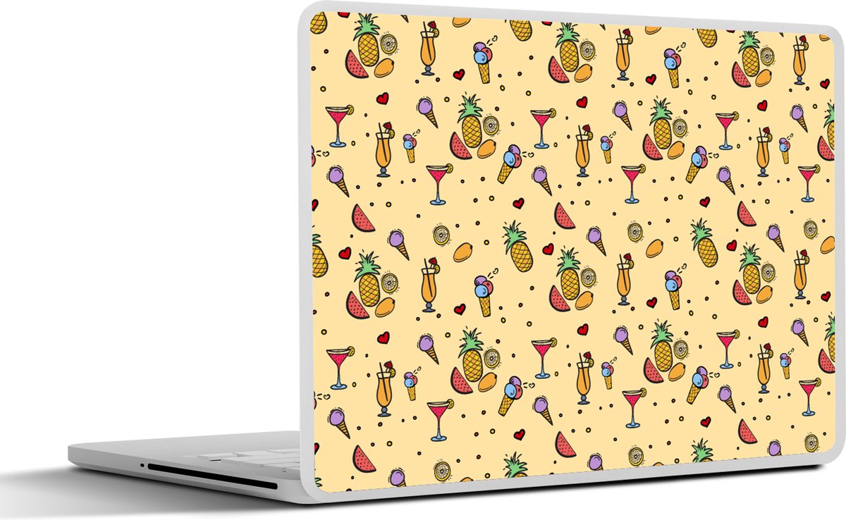 Laptop sticker - 15.6 inch - Zomer - Fruit - Cocktails - Patronen