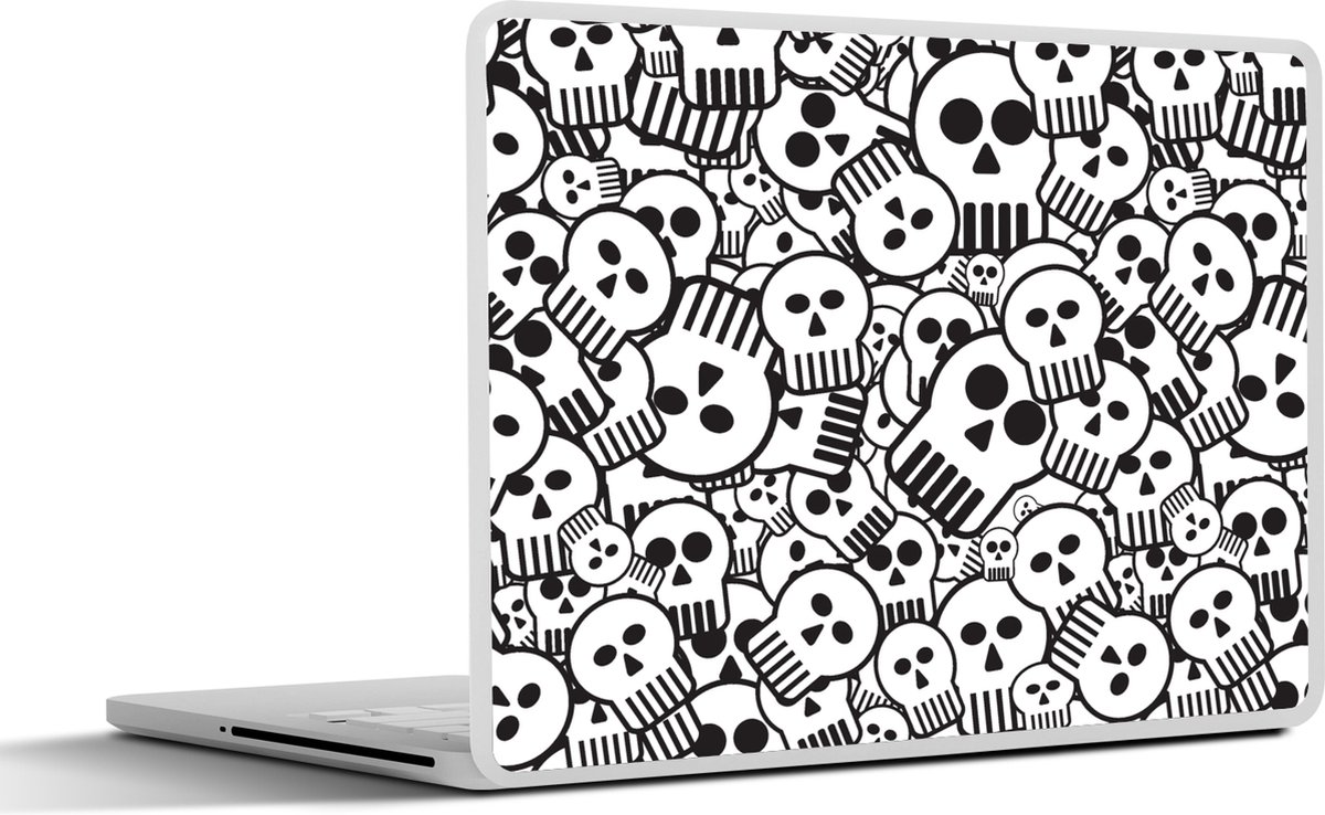 Laptop sticker - 13.3 inch - Schedel - Patronen - Punk - Cartoon - 31x22,5cm - Laptopstickers - Laptop skin - Cover