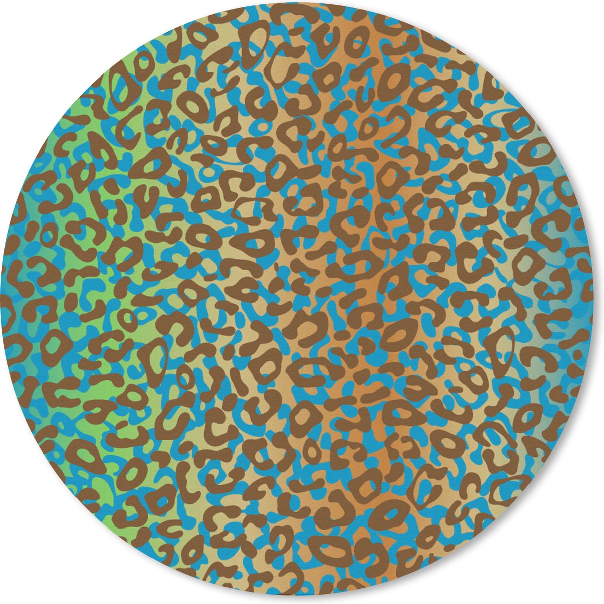 Muismat rond 30x30 cm - Mousepad Patroon - Panter - Abstract - Ronde muismatten