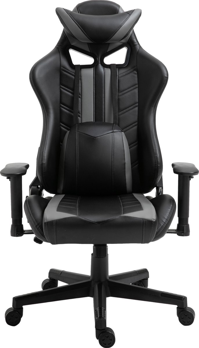 Vinsetto Gaming stoel met kantelfunctie in hoogte verstelbare kantoorstoel kunstleer nylon 921-423