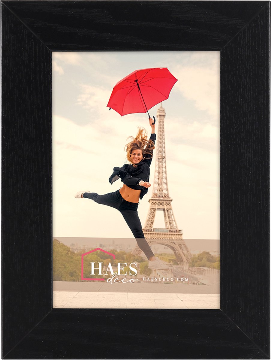 HAES deco Houten fotolijst Paris zwart voor 1 foto formaat 10x15 - SP001101