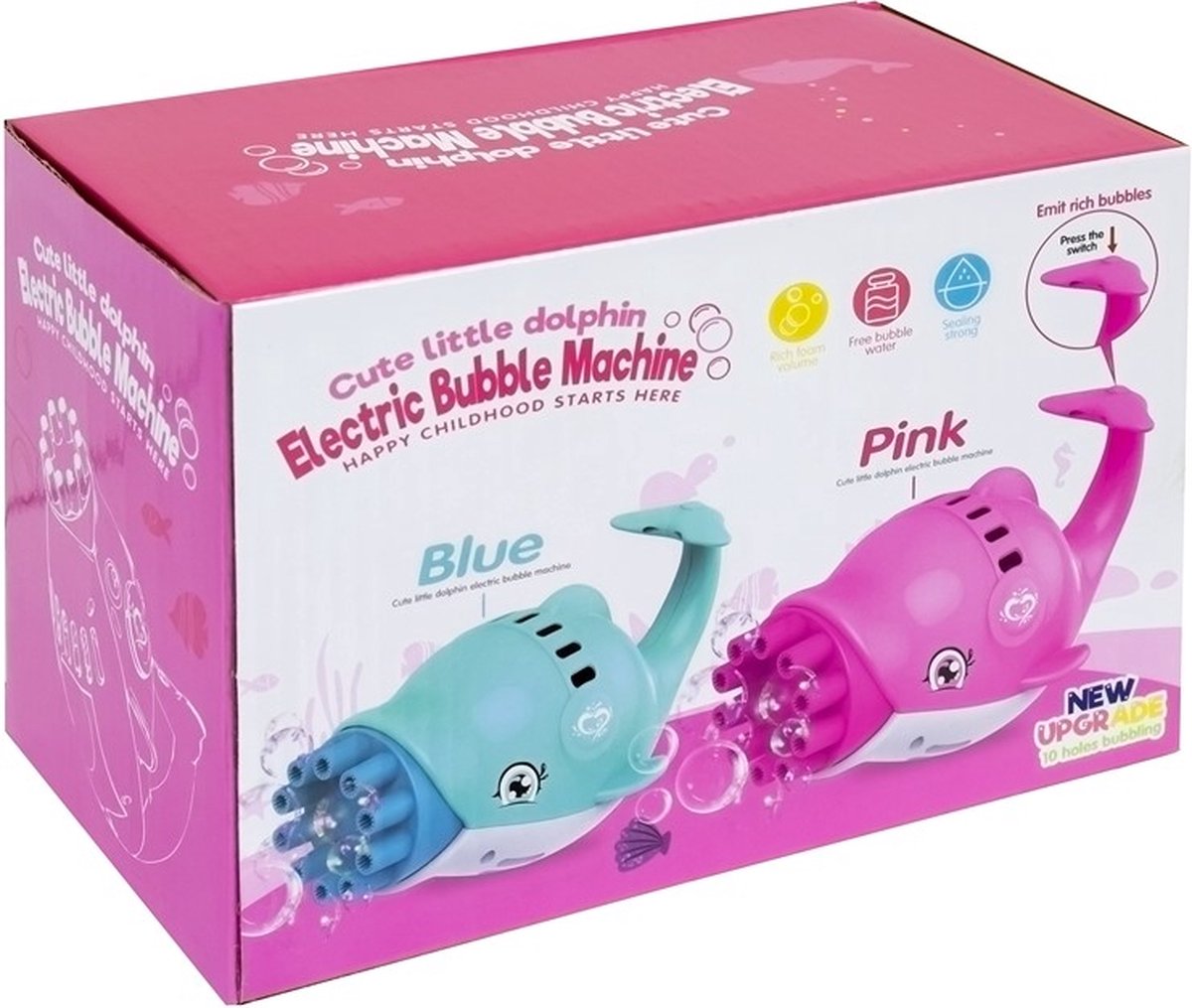 Bellenblaas machine  cute litle dolphin - Inclusief Vloeistof - Merkloos