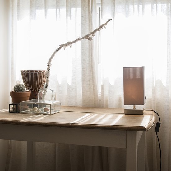 QAZQA Milo Q - Lampe de table - 1 lumière - 120 mm - gris