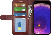 Oppo Find X5 Lite Hoesje - MobyDefend Wallet Book Case (Sluiting Achterkant) - Bruin - GSM Hoesje - Telefoonhoesje Geschikt Voor Oppo Find X5 Lite