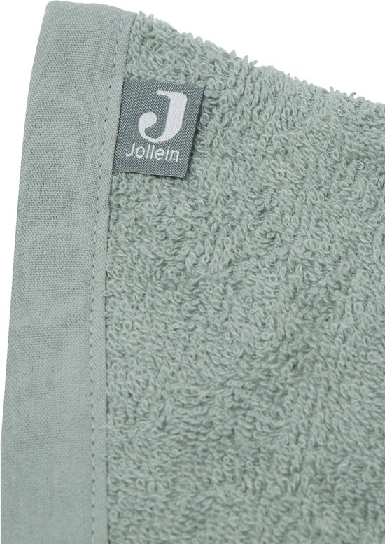 Jollein - Baby Washandje Badstof Ears (Ash Green) - Katoen - Baby Washand, Washandjes -16x70cm van Jollein — afbeelding 4