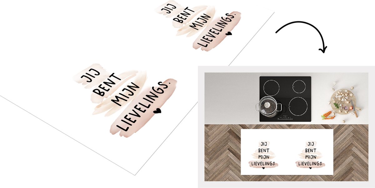 KitchenYeah Keukenloper - Loper keuken - Vriendschap - Quotes - Best friends - Spreuken - Jij bent mijn lievelings - 120x60 cm - Keukenloper vinyl Multicolor